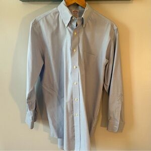Brooks Brothers Madison Men's Blue Button Down Dress Shirt, 15-1/2 x 33
